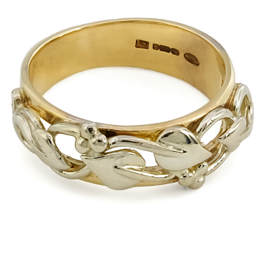 9ct gold 2-tone Cymru Gold Ring size N